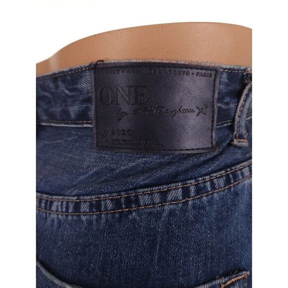 One Teaspoon 2020 High Waist Mid Length Denim Skirt 27 S Long Rise Super Fitted - Picture 9 of 11